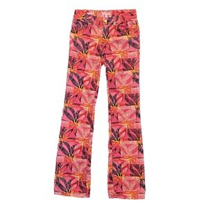 Lilly Pulitzer Coeli Corduroy Pants Size 0‎ Pink Floral Main Line